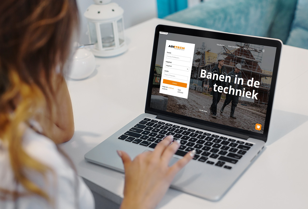 Recruitment website voor Aditech